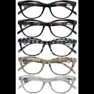 Hummingbird 5-pack Set The Florence Blue Light Readers Touch of Black